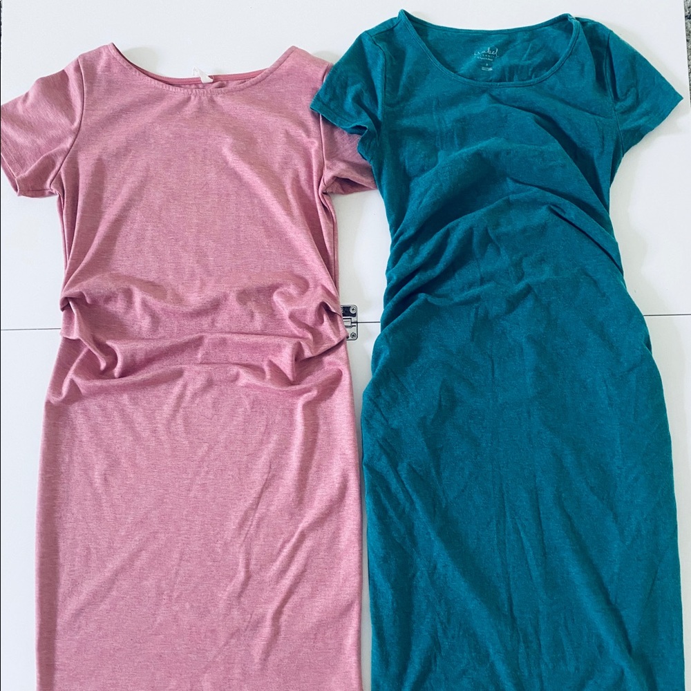 2 maternity dresses plus free robe